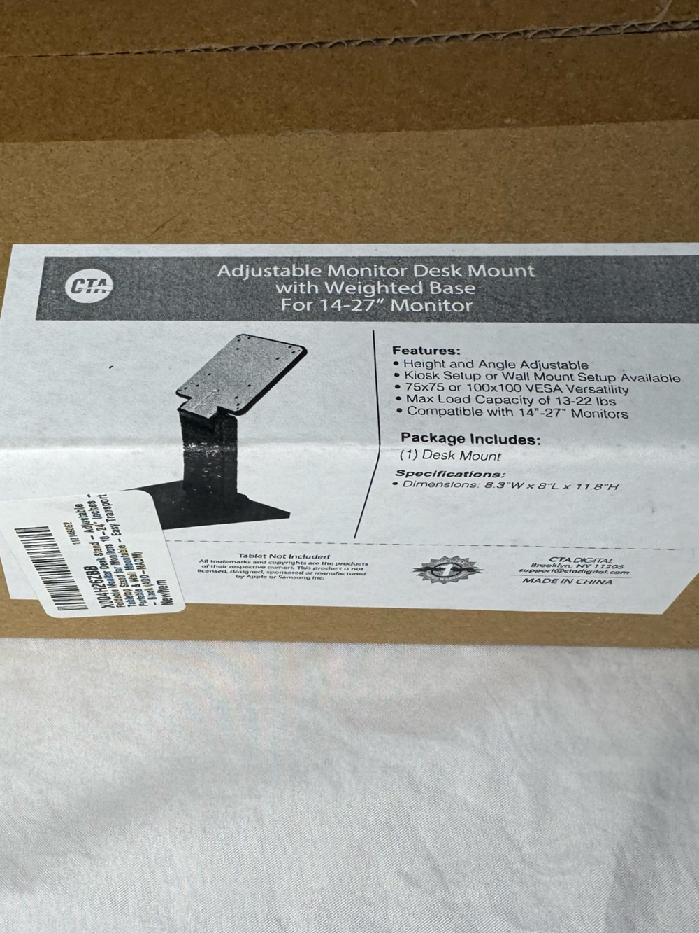 Adjustable Monitor Desk Mount Fits 17-32" Monitors VESA 75x75 100x100 NEW
